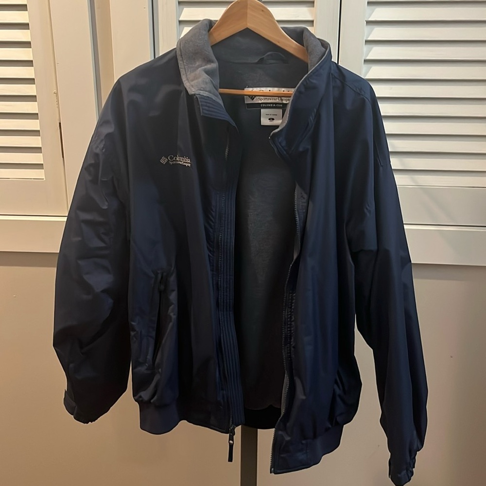 Columbia fleece rain coat